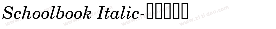 Schoolbook Italic字体转换
